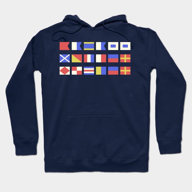 Navy maritime flag BAMF Hoodie by PaletteDesigns